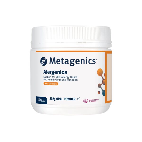 Metagenics Alergenics powder, new packaging same formula