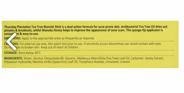Tea Tree Blemish Stick with Manuka Honey (Invisible Tone) - Image 3