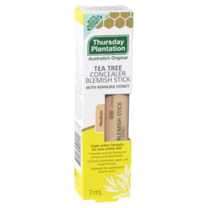 TT Concealer Blemish Stick Medium 7ml, Thursday Plantation, Tea Tree Oil, Manuka Honey, Concealer, natural Makeup, concealer for acne, natural concealer