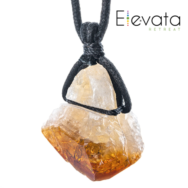 Citrine Crystal Necklace, Scalar Waved