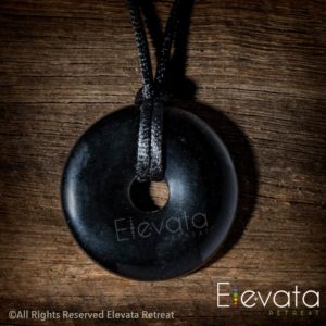 Black obsidian EE medallion, scalar wave enhanced