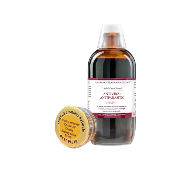 Wart paste + Antiviral Antiparasitic herbal tincture