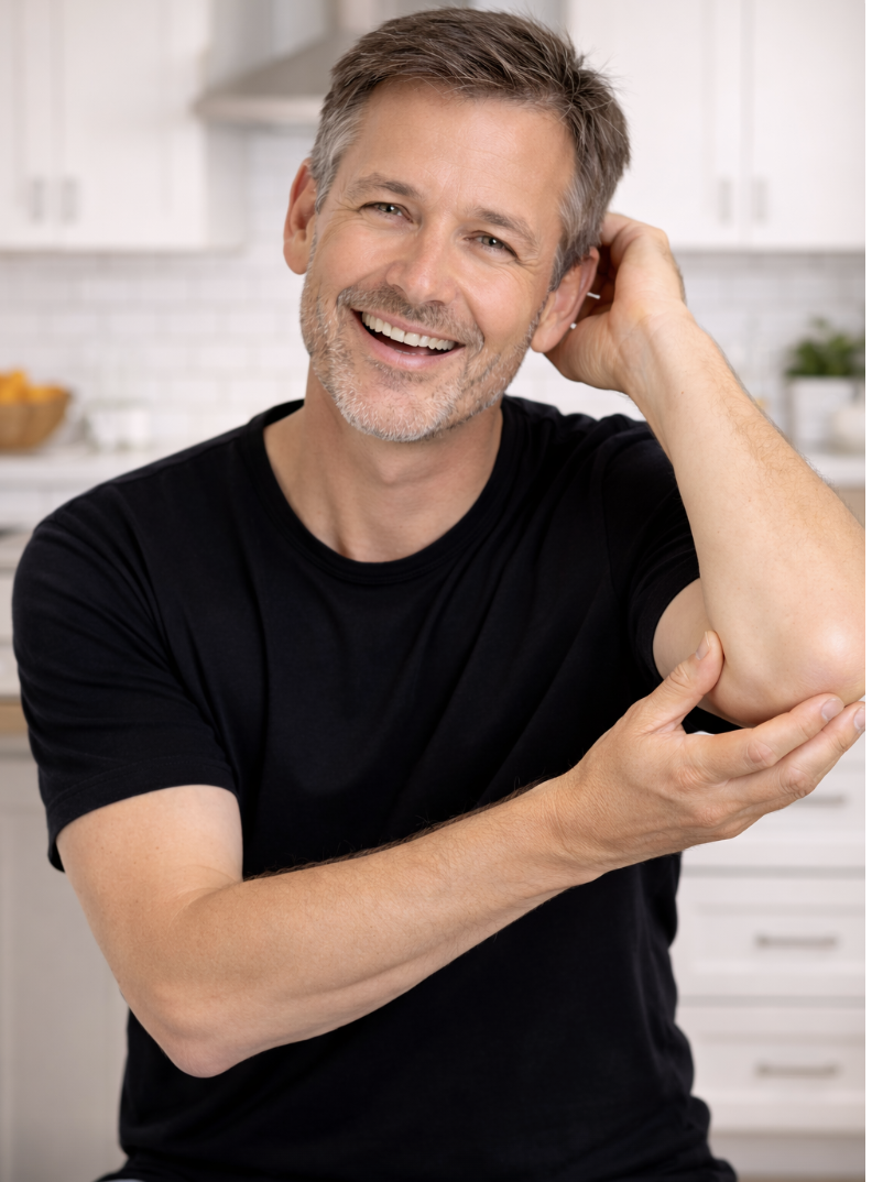 man without psoriasis