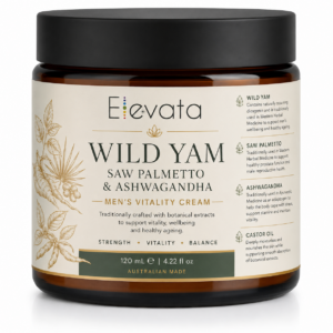 Wild Yam Cream for Men with Saw Palmetto & Ashwagandha | Elevata