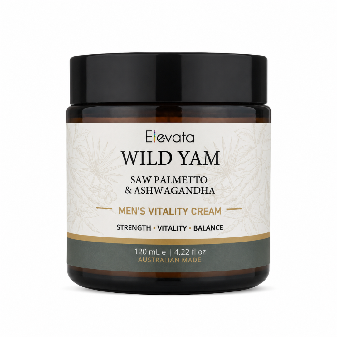 Elevata Wild Yam Cream for Men with Saw Palmetto & Ashwagandha